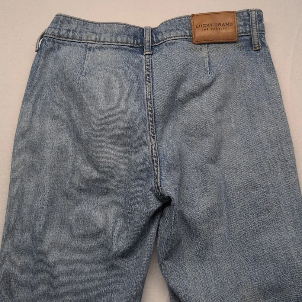 Lucky Brand Womens Size 2/26 Wide Leg Crop High Rise Jeans Blue‎